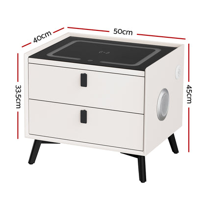 Smart Bedside Table with Wireless Charging