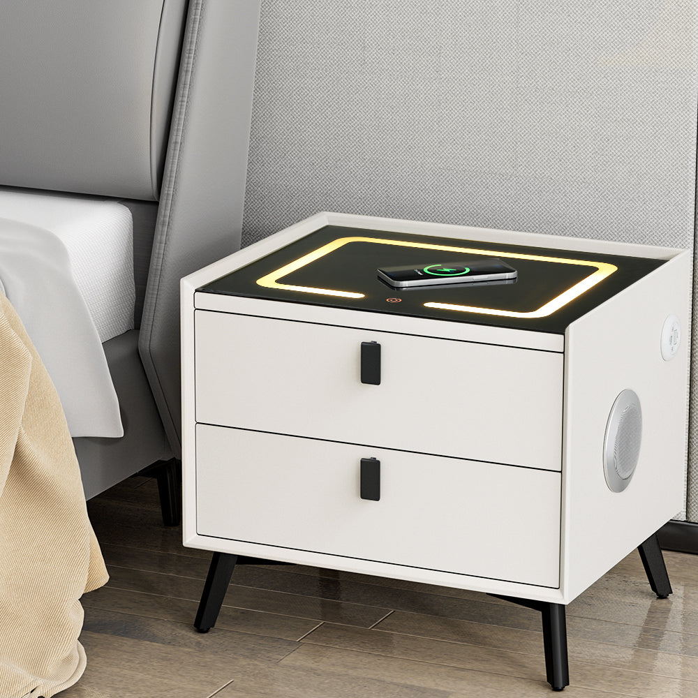 Smart Bedside Table with Wireless Charging