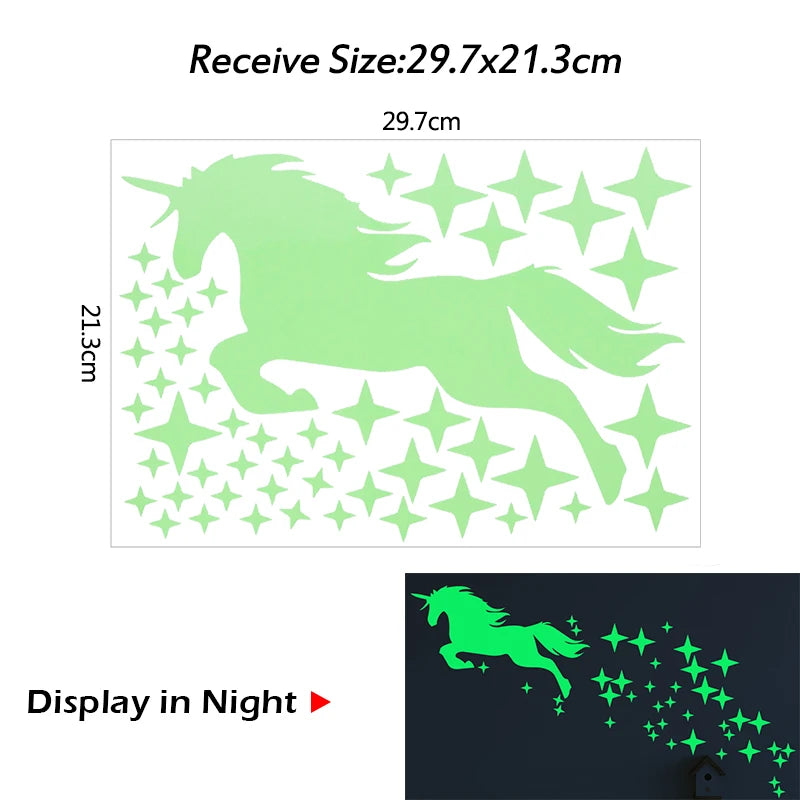 Luminous 3D Stars Wall Stickers for Kids Room - MASS FABRICATIONS 