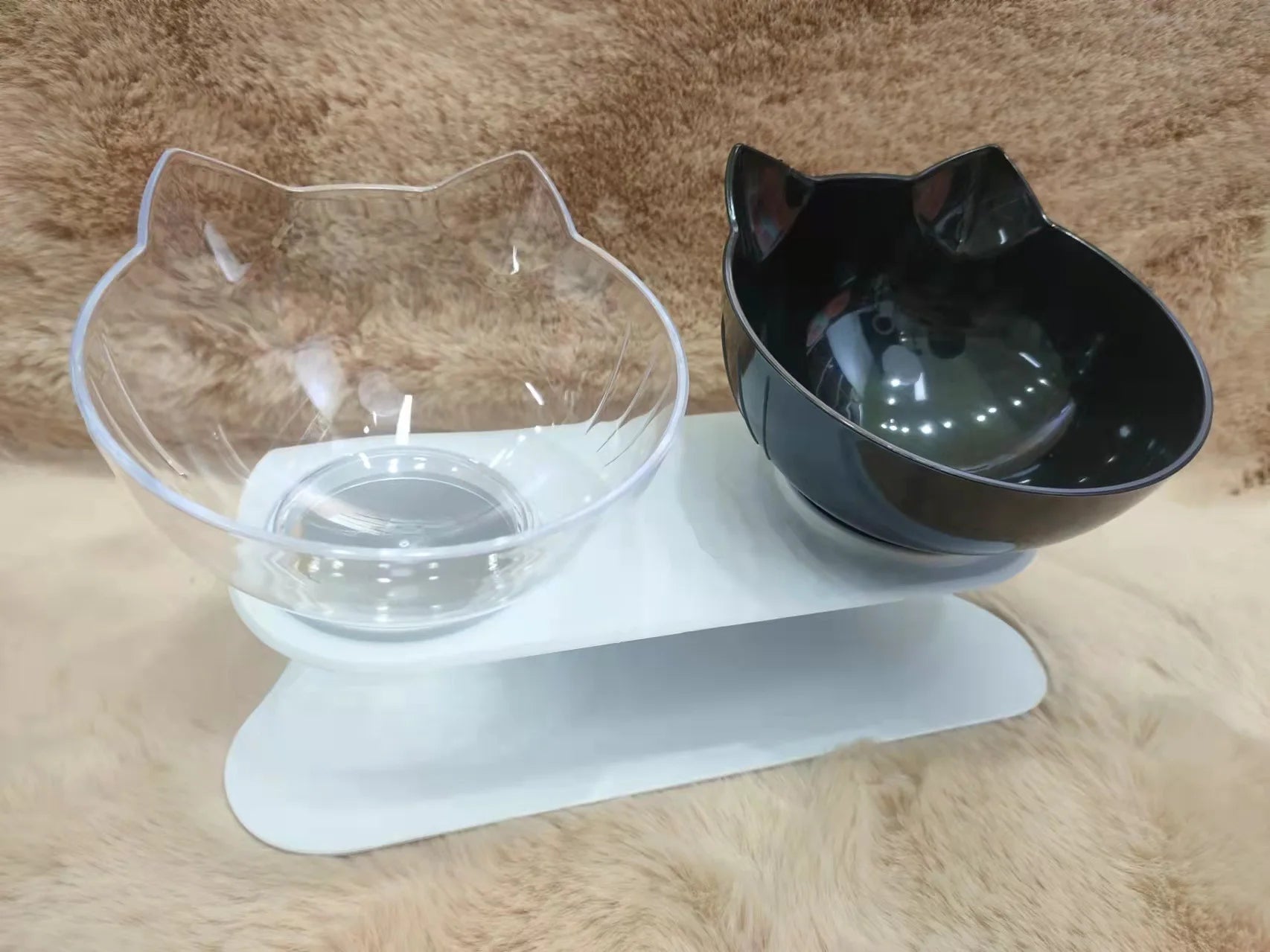 Non-Slip Double Cat Feeding Bowl - MASS FABRICATIONS 