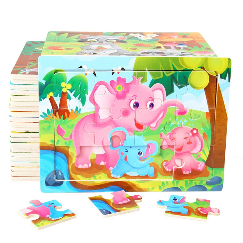 Cartoon Wooden Jigsaw Puzzle - MASS FABRICATIONS 