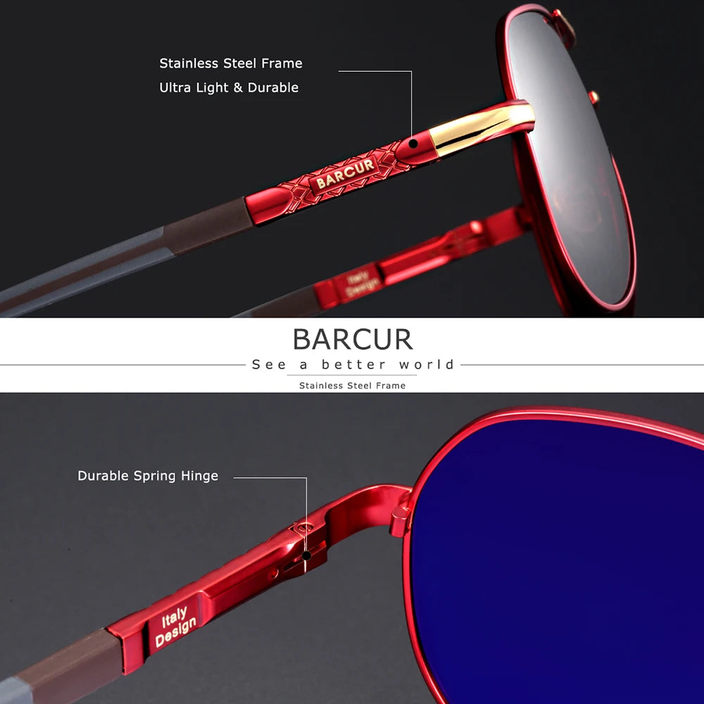 BARCUR Vintage Men's Sunglasses