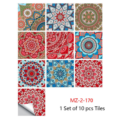 Mandala Style Crystal Tiles Ceramics Wall Stickers - MASS FABRICATIONS 