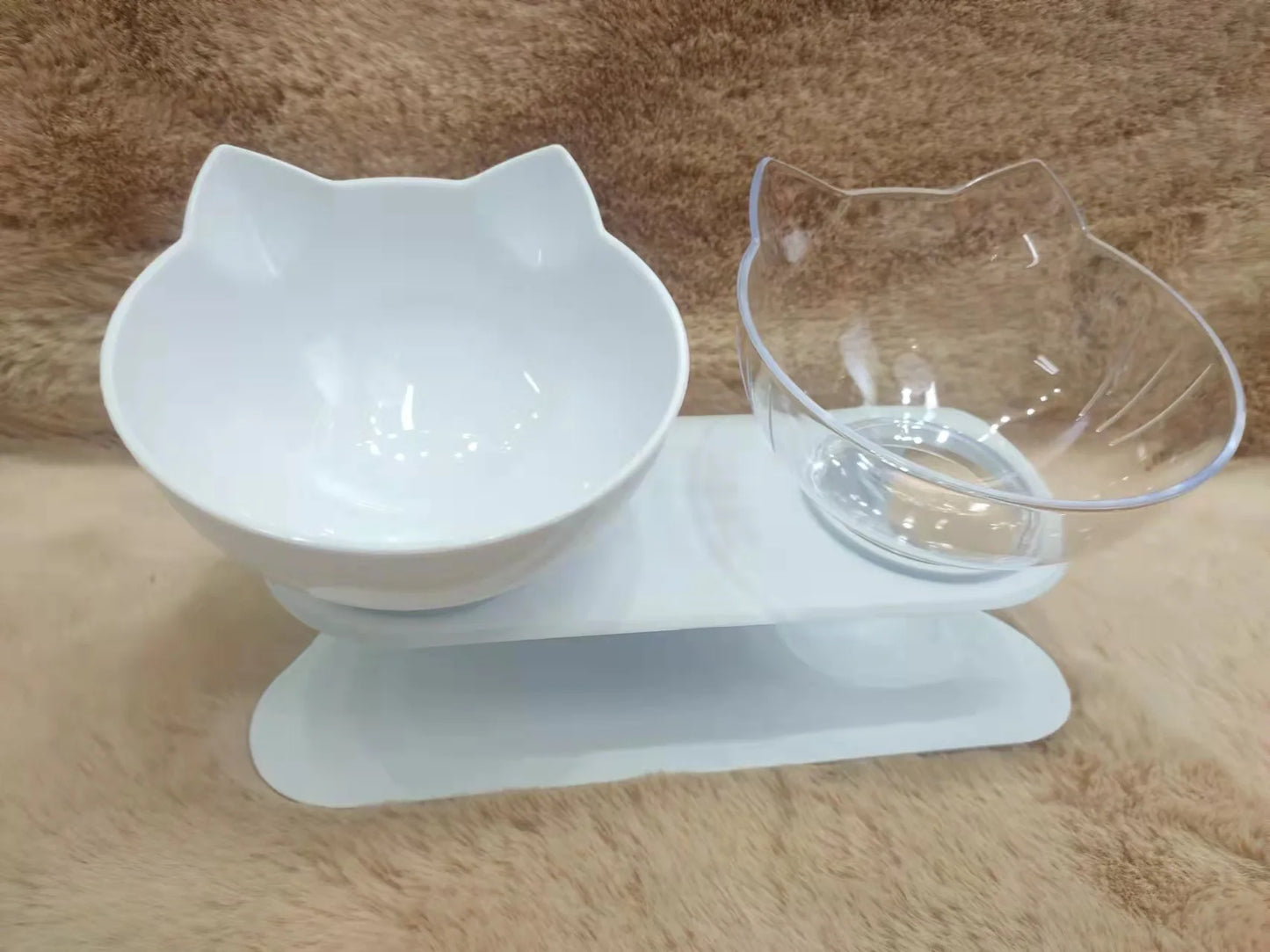 Non-Slip Double Cat Feeding Bowl - MASS FABRICATIONS 