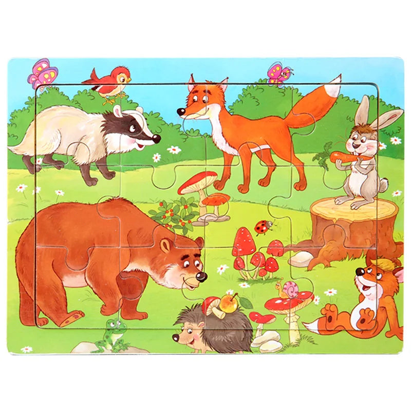 Cartoon Wooden Jigsaw Puzzle - MASS FABRICATIONS 