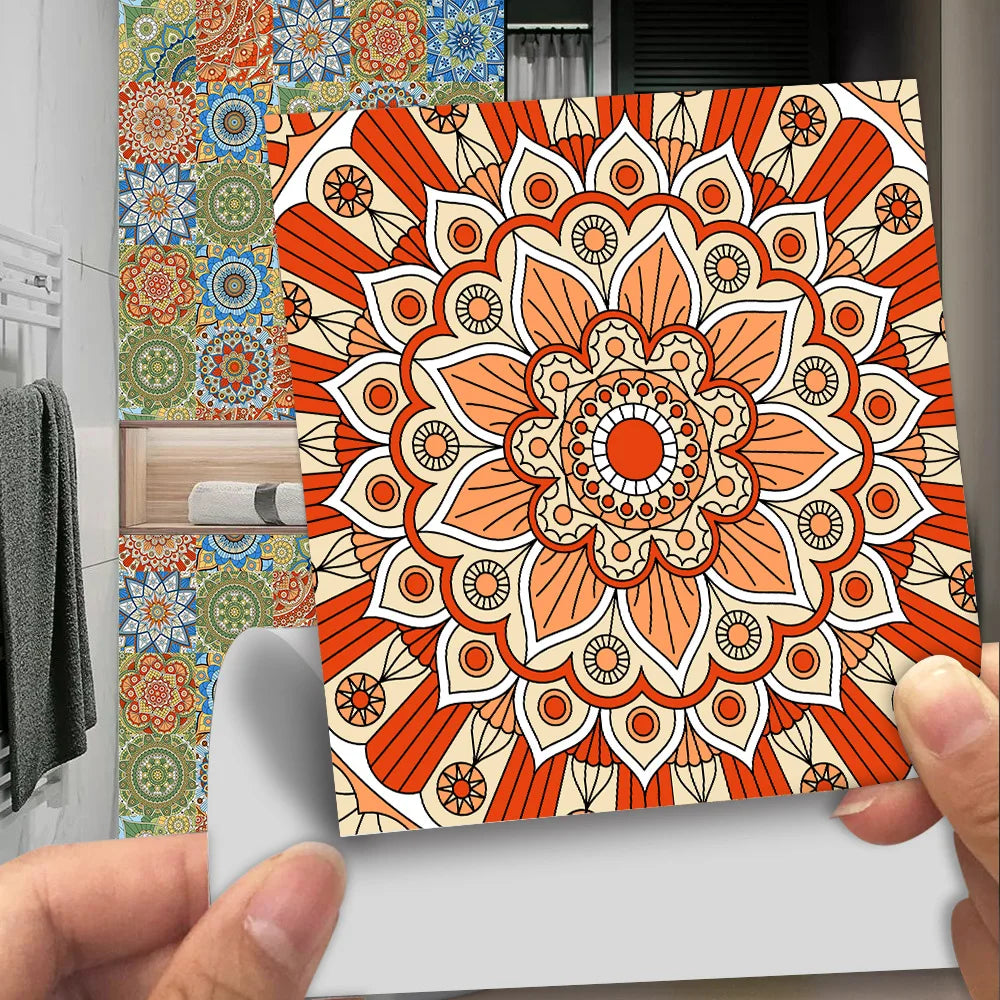 Mandala Style Crystal Tiles Ceramics Wall Stickers - MASS FABRICATIONS 