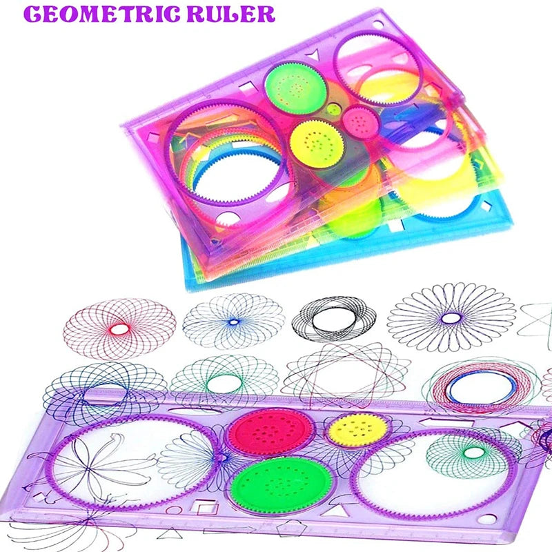 Animal Geometry Spirograph Drawing Stencils Set / Educational Toy - MASS FABRICATIONS 