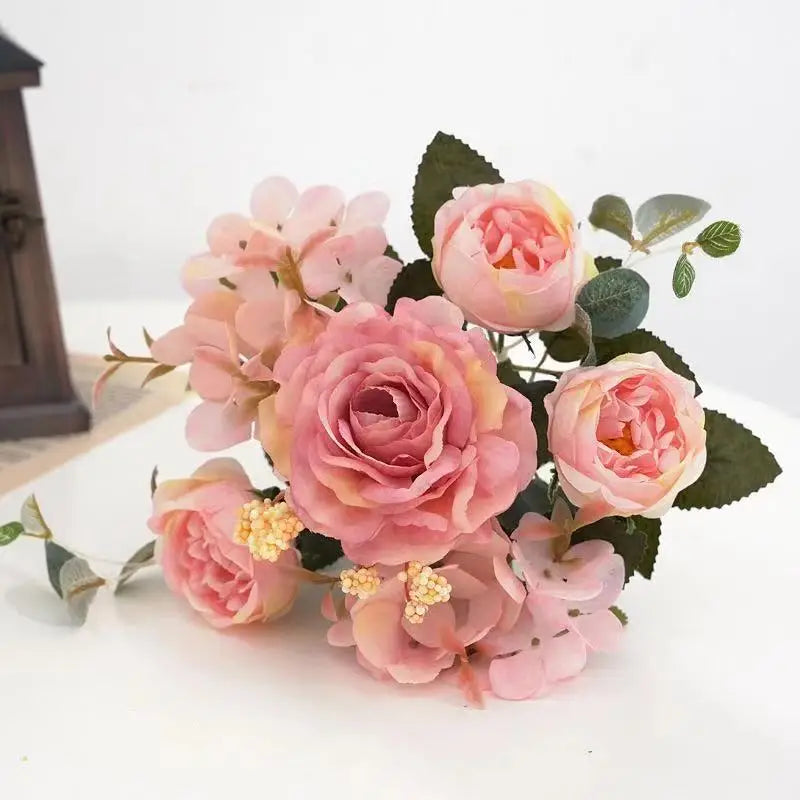 Artificial Retro Silk Rose Bouquet - MASS FABRICATIONS 
