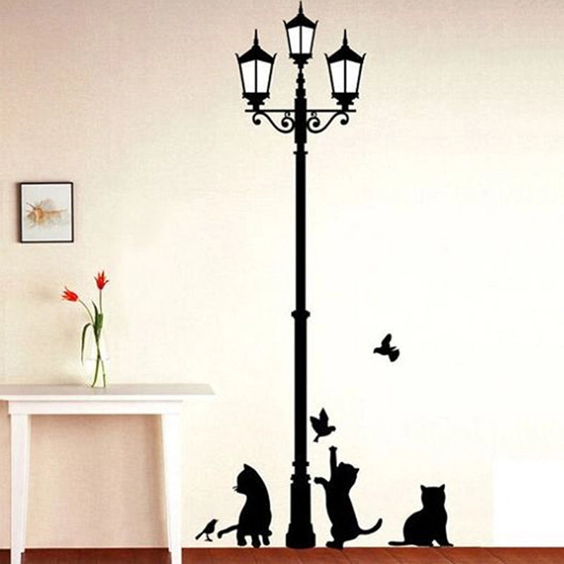 Ancient Lamp Cats and Birds Wall Sticker - Creative DIY - MASS FABRICATIONS 