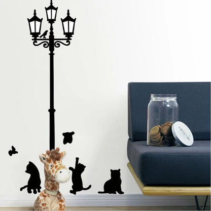 Ancient Lamp Cats and Birds Wall Sticker - Creative DIY - MASS FABRICATIONS 