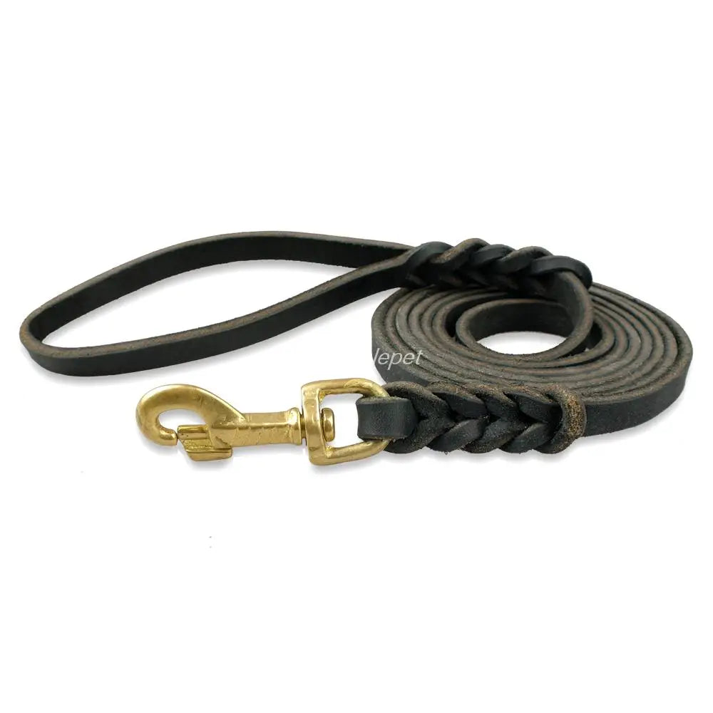 Genuine Leather Dog Leash - MASS FABRICATIONS 