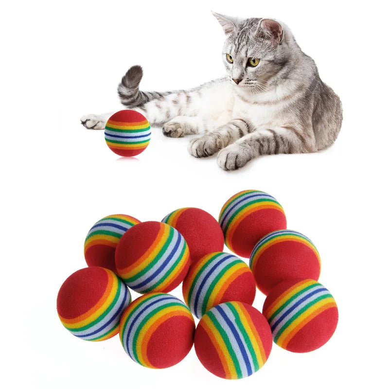 10Pcs Colorful Cat Toy Balls - MASS FABRICATIONS 