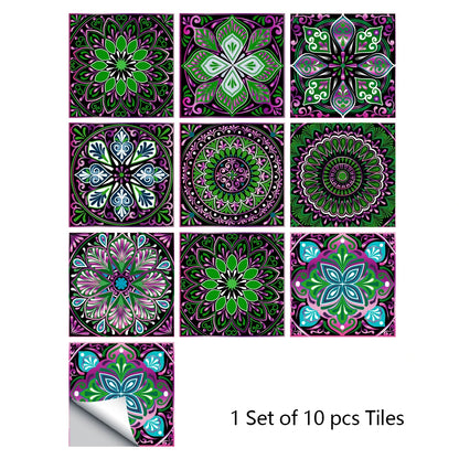 Mandala Style Crystal Tiles Ceramics Wall Stickers - MASS FABRICATIONS 