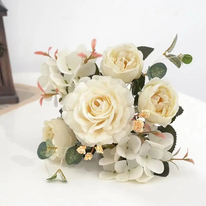 Artificial Retro Silk Rose Bouquet - MASS FABRICATIONS 