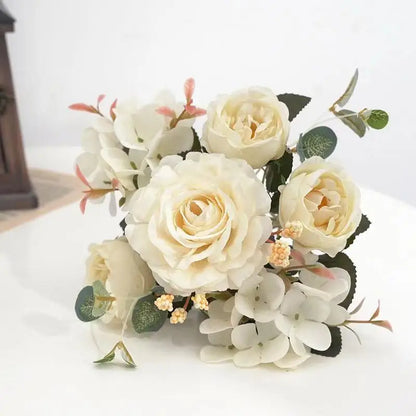 Artificial Retro Silk Rose Bouquet - MASS FABRICATIONS 