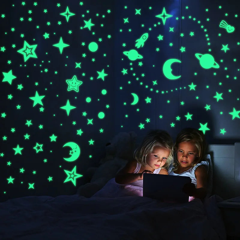 Luminous 3D Stars Wall Stickers for Kids Room - MASS FABRICATIONS 