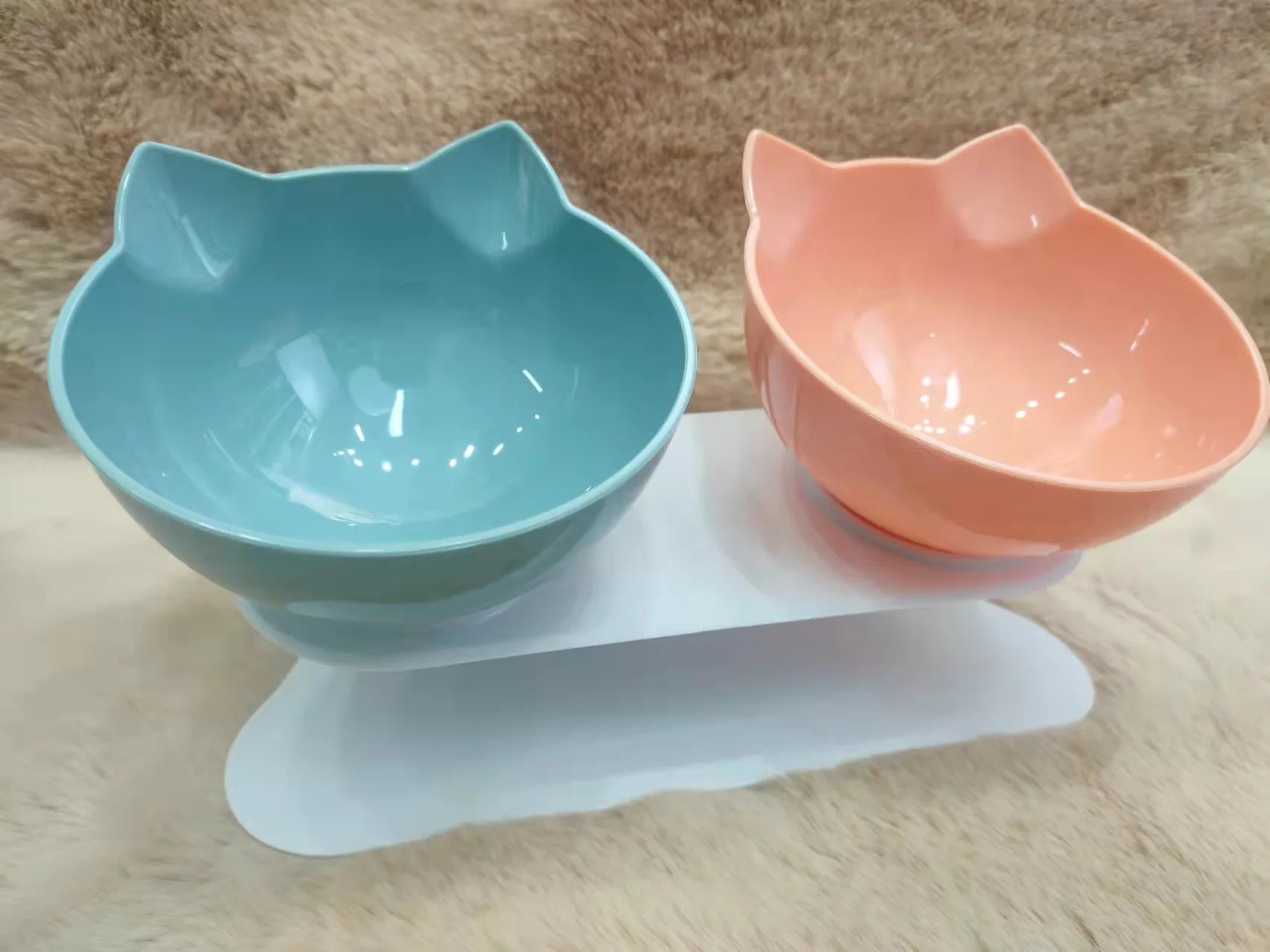 Non-Slip Double Cat Feeding Bowl - MASS FABRICATIONS 