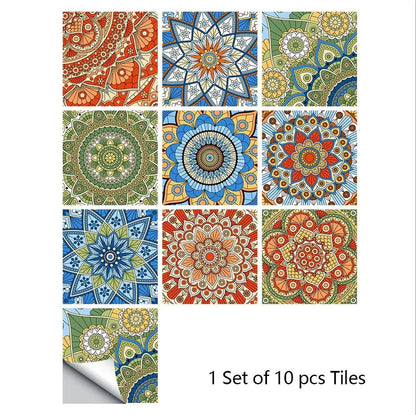 Mandala Style Crystal Tiles Ceramics Wall Stickers - MASS FABRICATIONS 