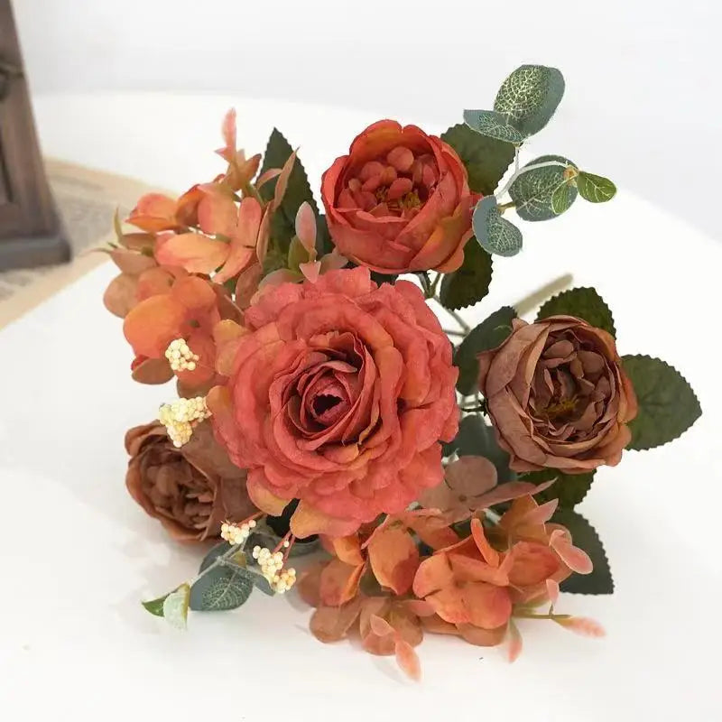 Artificial Retro Silk Rose Bouquet - MASS FABRICATIONS 