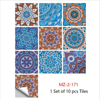 Mandala Style Crystal Tiles Ceramics Wall Stickers - MASS FABRICATIONS 