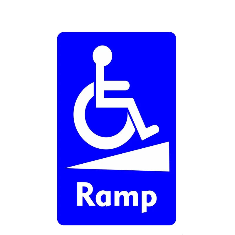 Wheelchair Ramp Notice Sign / Car stickers - MASS FABRICATIONS 