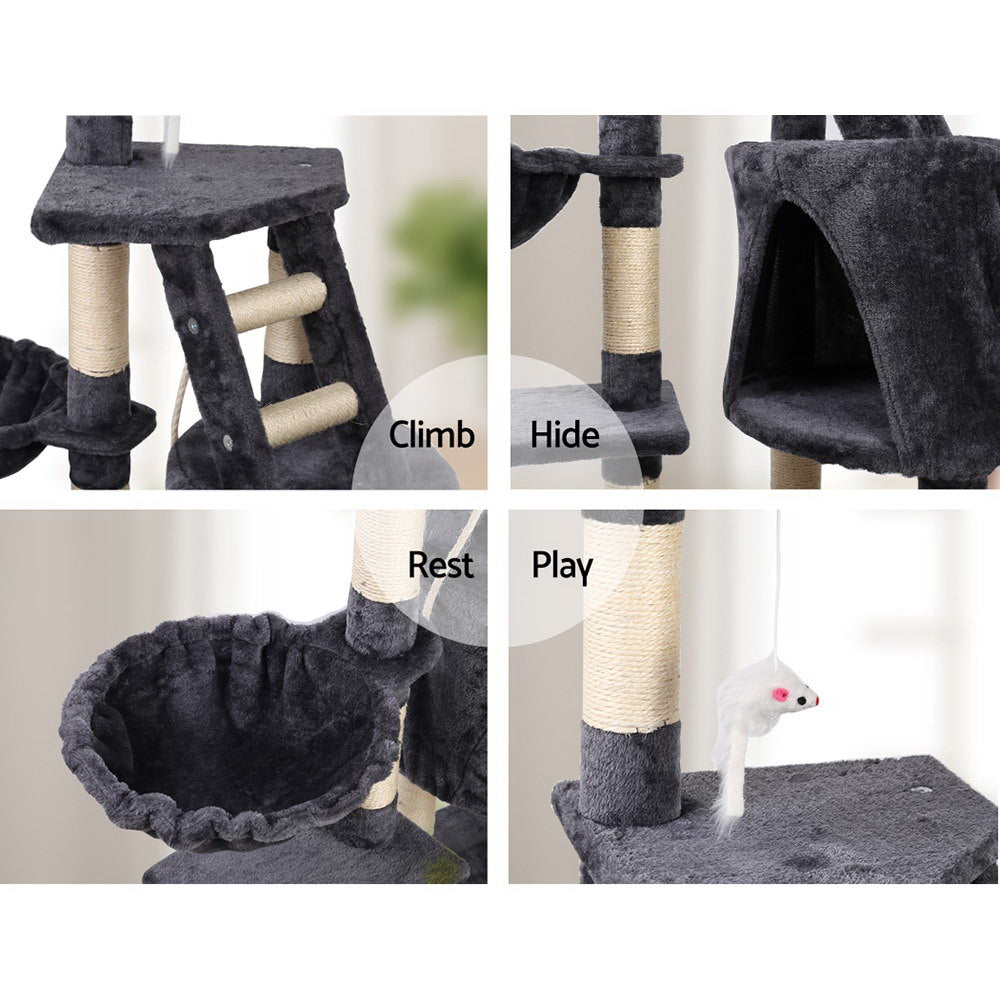 i.Pet 120cm Cat Tree Tower Scratcher Condo