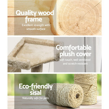 i.Pet 180cm Cat Tree Tower Scratcher Condo – Beige