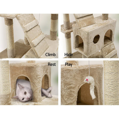 i.Pet 180cm Cat Tree Tower Scratcher Condo – Beige
