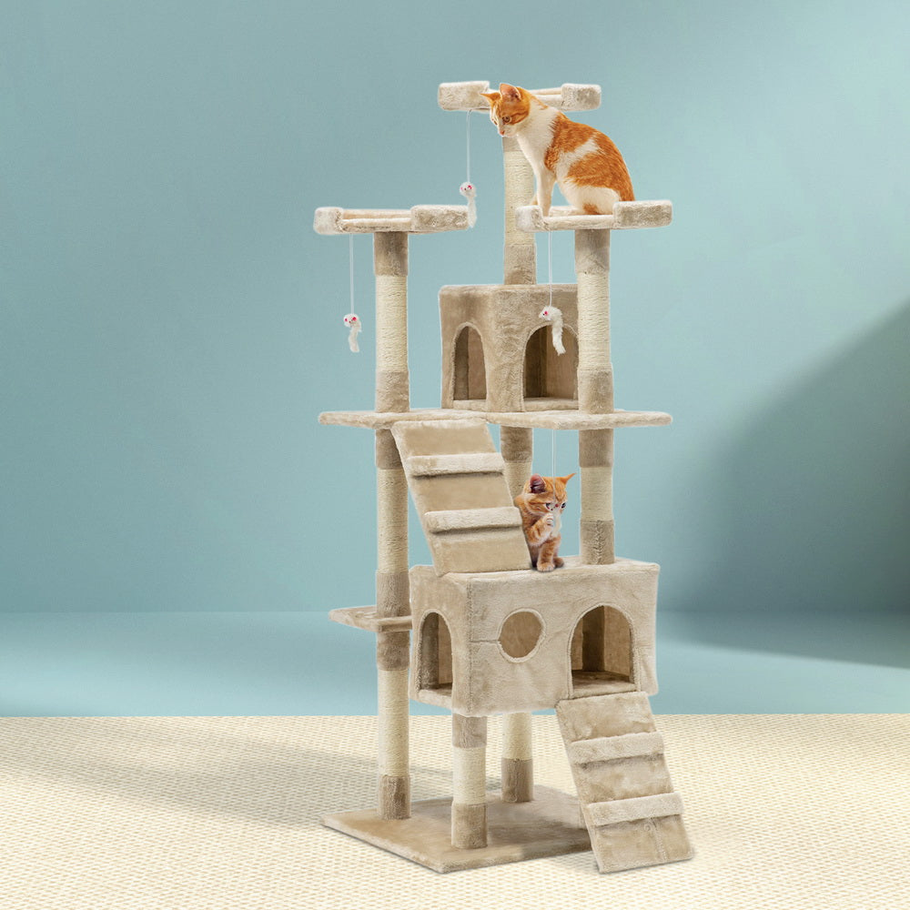 i.Pet 180cm Cat Tree Tower Scratcher Condo – Beige