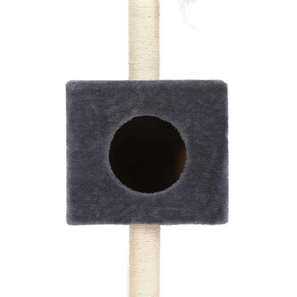 i.Pet 260cm Cat Tower & Scratching Post – Dark Grey