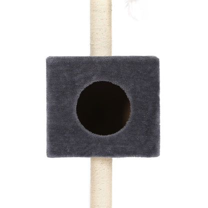 i.Pet 260cm Cat Tower & Scratching Post – Dark Grey