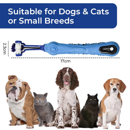 Three-Head Multi-angle Pet Toothbrush - MASS FABRICATIONS 