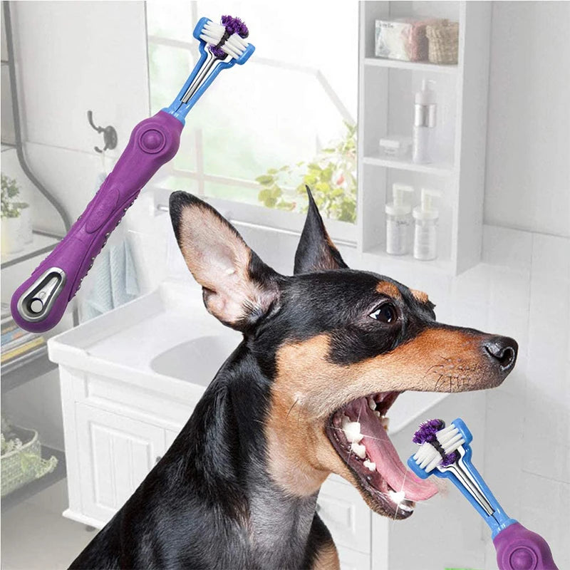 Three-Head Multi-angle Pet Toothbrush - MASS FABRICATIONS 