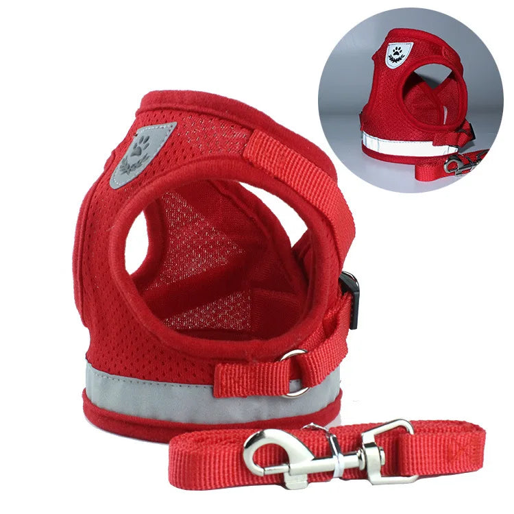 Reflective Safety Pet Dog Harness and Leash Set - MASS FABRICATIONS 