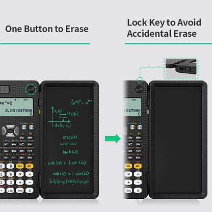 Solar Scientific Calculator with LCD Notepad - MASS FABRICATIONS 