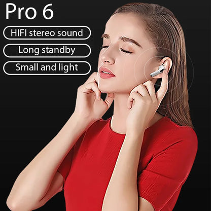 Pro 6 TWS Wireless Bluetooth Headphones