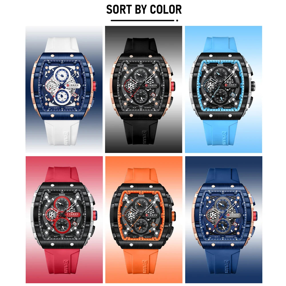 CURREN Luxury Square Quartz Wristwatch - MASS FABRICATIONS 