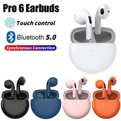 Pro 6 TWS Wireless Bluetooth Headphones