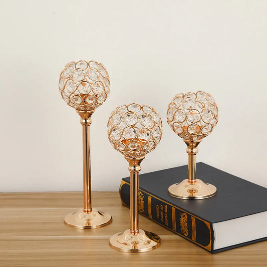 Gold Colored Candle Holders - MASS FABRICATIONS 