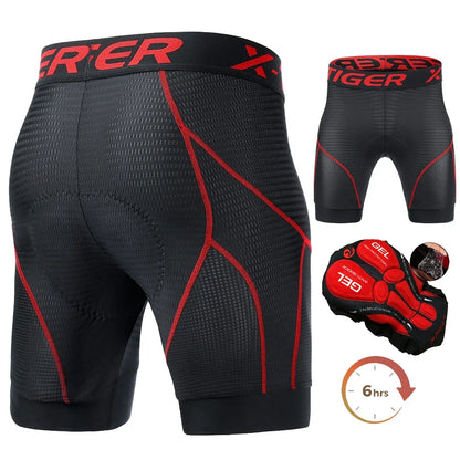 X-TIGER Men's Cycling Underwear Shorts - 5D gel padding - MASS FABRICATIONS 