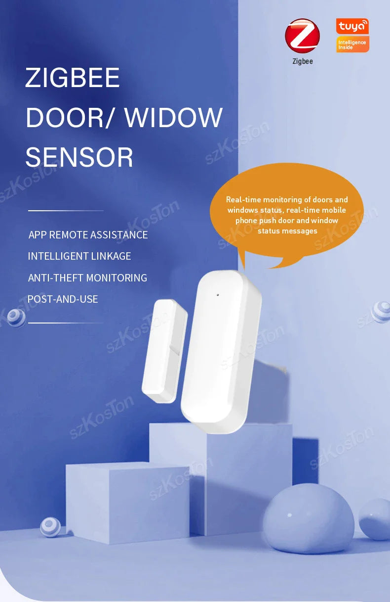 ZigBee Door/Window Sensor - Security Protection - MASS FABRICATIONS 