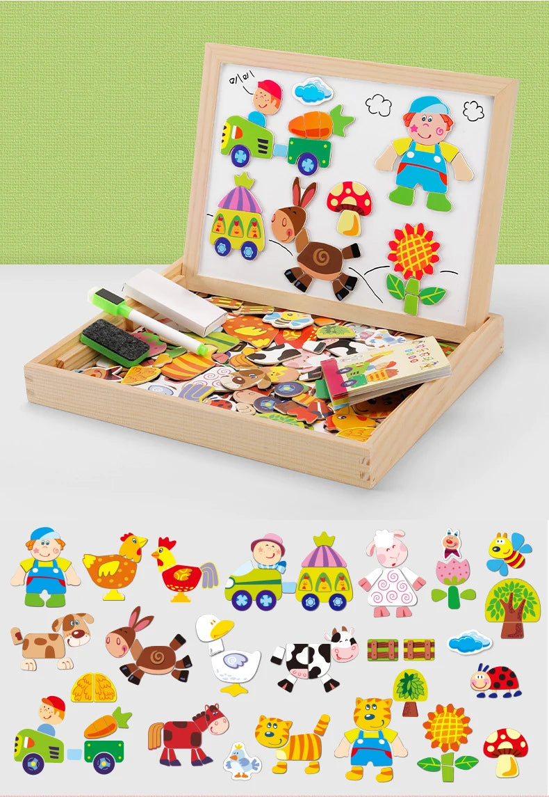 Children Animal Puzzle Magnetic Drawing Board - MASS FABRICATIONS 