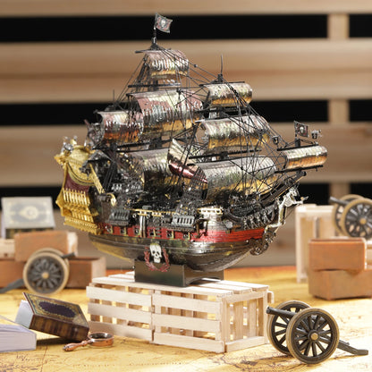 3D Jigsaw Pirate Ship Puzzle - DIY Model Building - MASS FABRICATIONS 