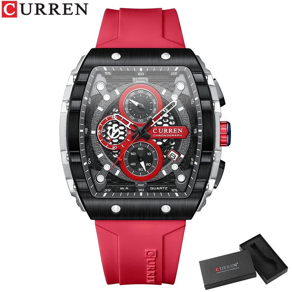 CURREN Luxury Square Quartz Wristwatch - MASS FABRICATIONS 