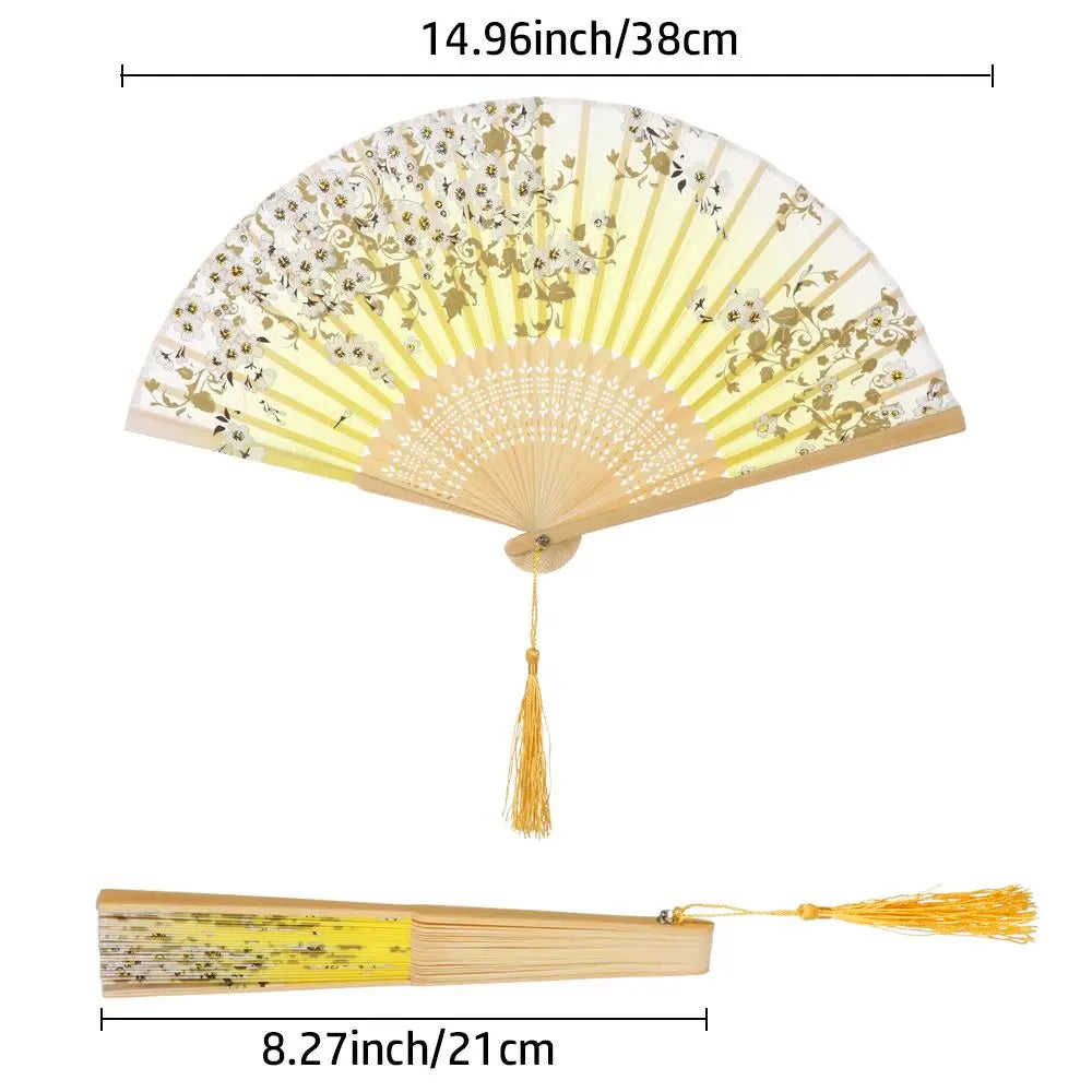 Bamboo Antique Folding Fan - MASS FABRICATIONS 