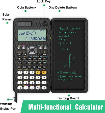 Solar Scientific Calculator with LCD Notepad - MASS FABRICATIONS 