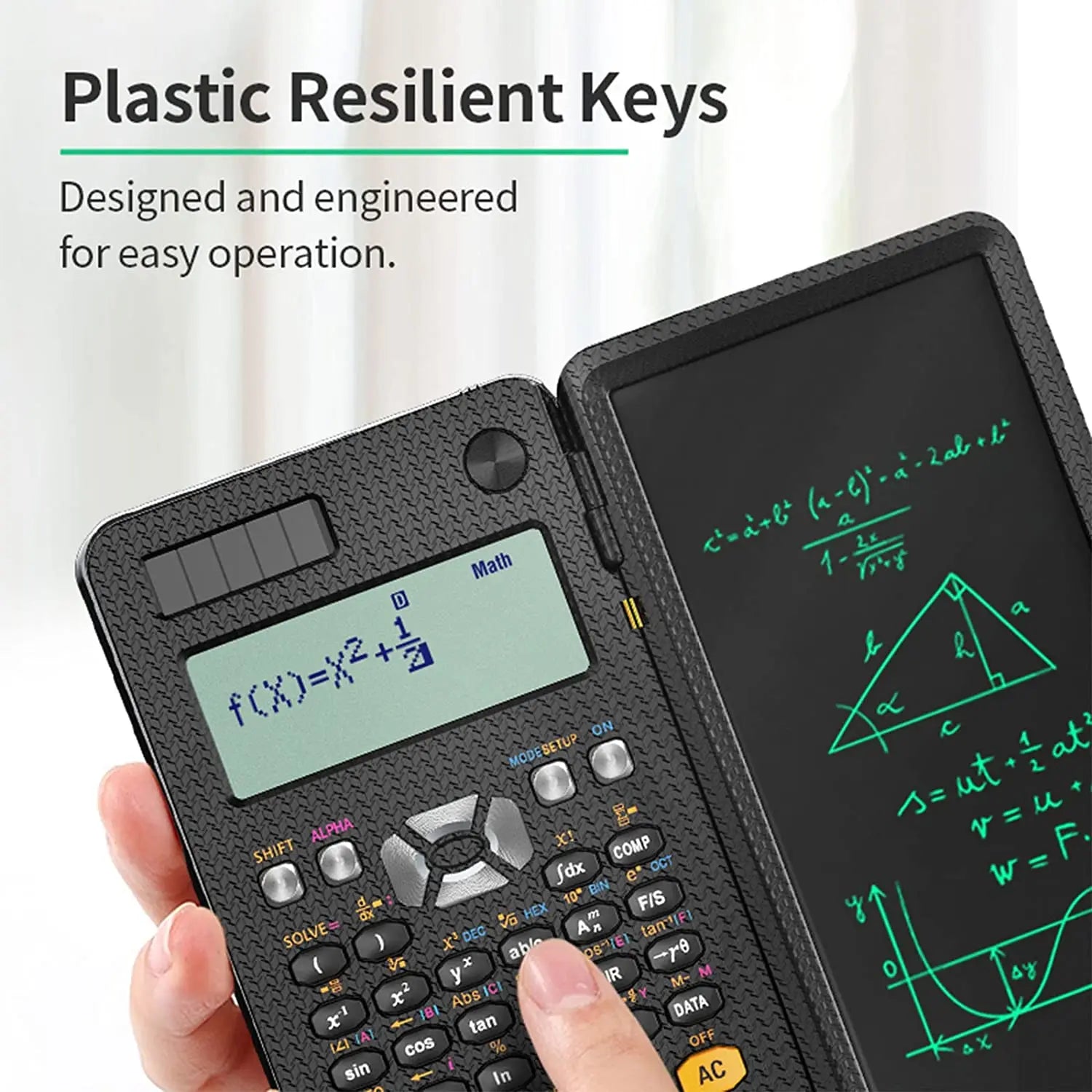 Solar Scientific Calculator with LCD Notepad - MASS FABRICATIONS 