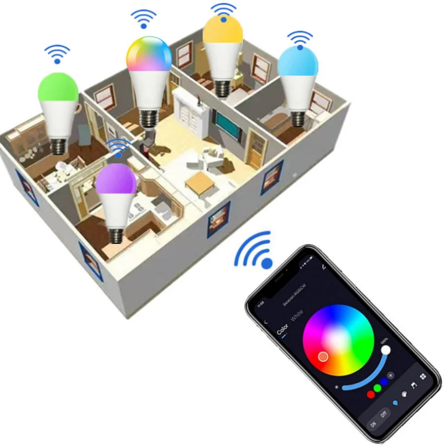 LED E27 Wireless Bluetooth Smart Bulb - MASS FABRICATIONS 