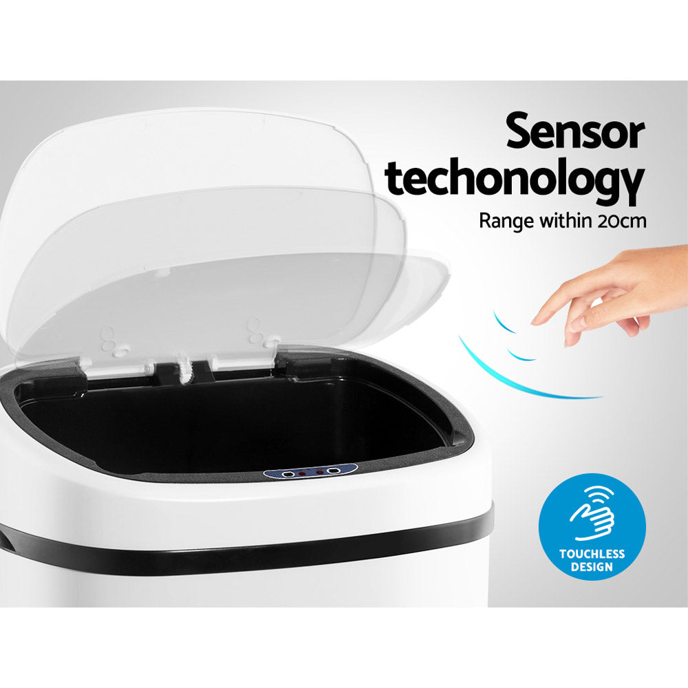 58L Automatic Motion Sensor Bin – White