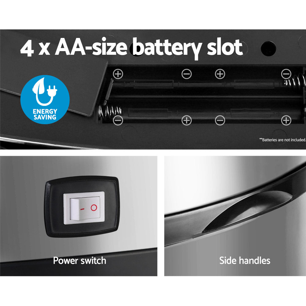 68L Automatic Motion Sensor Bin - Silver